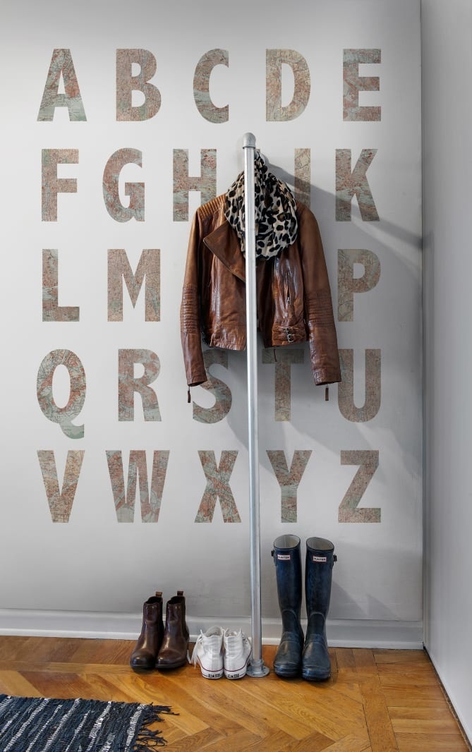 Fototapet, Map Alphabet, Rebel Walls - 3