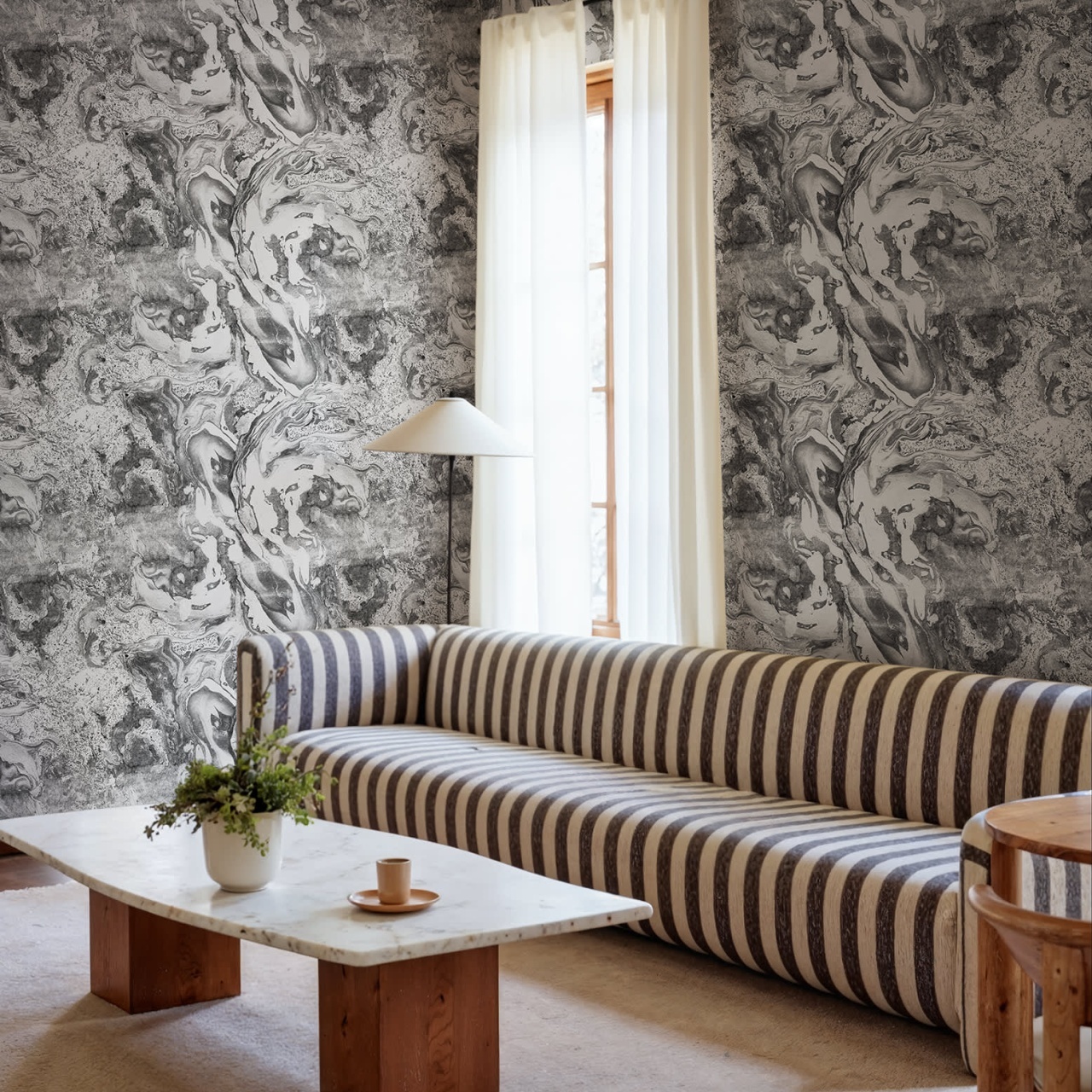 Fototapet, Marble Flow, Black, Rebel Walls - 3
