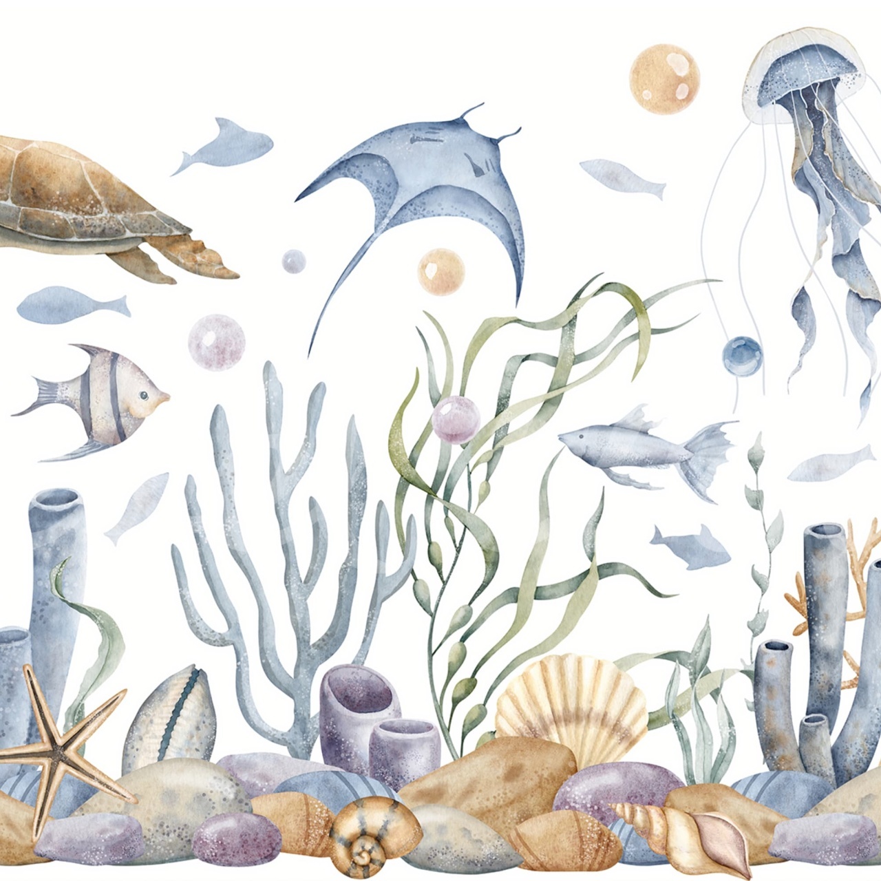 Fototapet, Ocean World, Pastel, Rebel Walls - 2