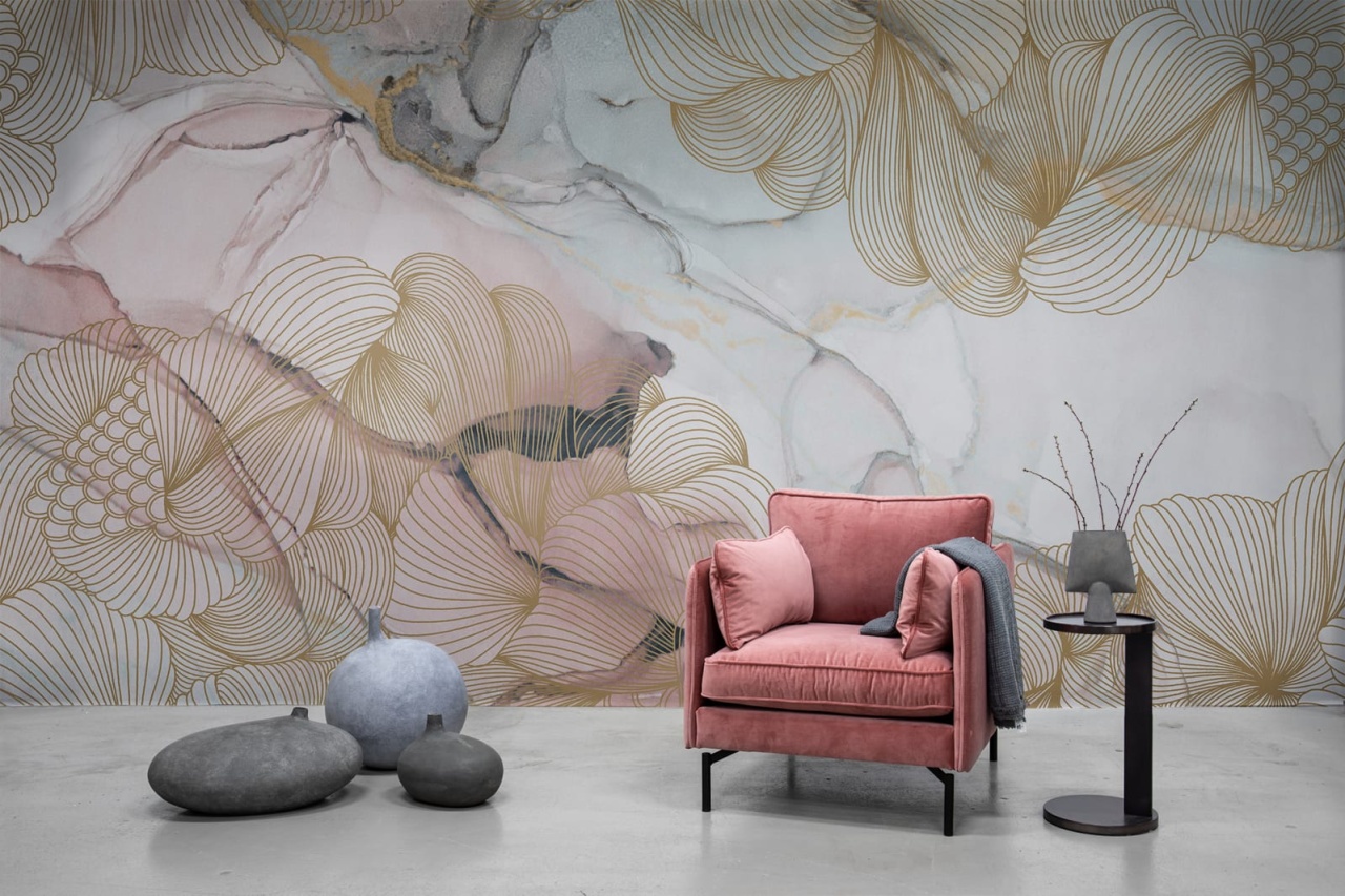 Fototapet, Opulence, Pink Marble, Rebel Walls