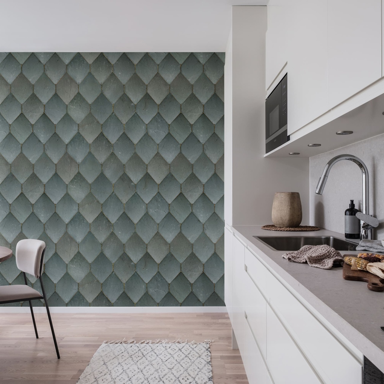 Fototapet, Osaka Tiles, Emerald, Rebel Walls - 3