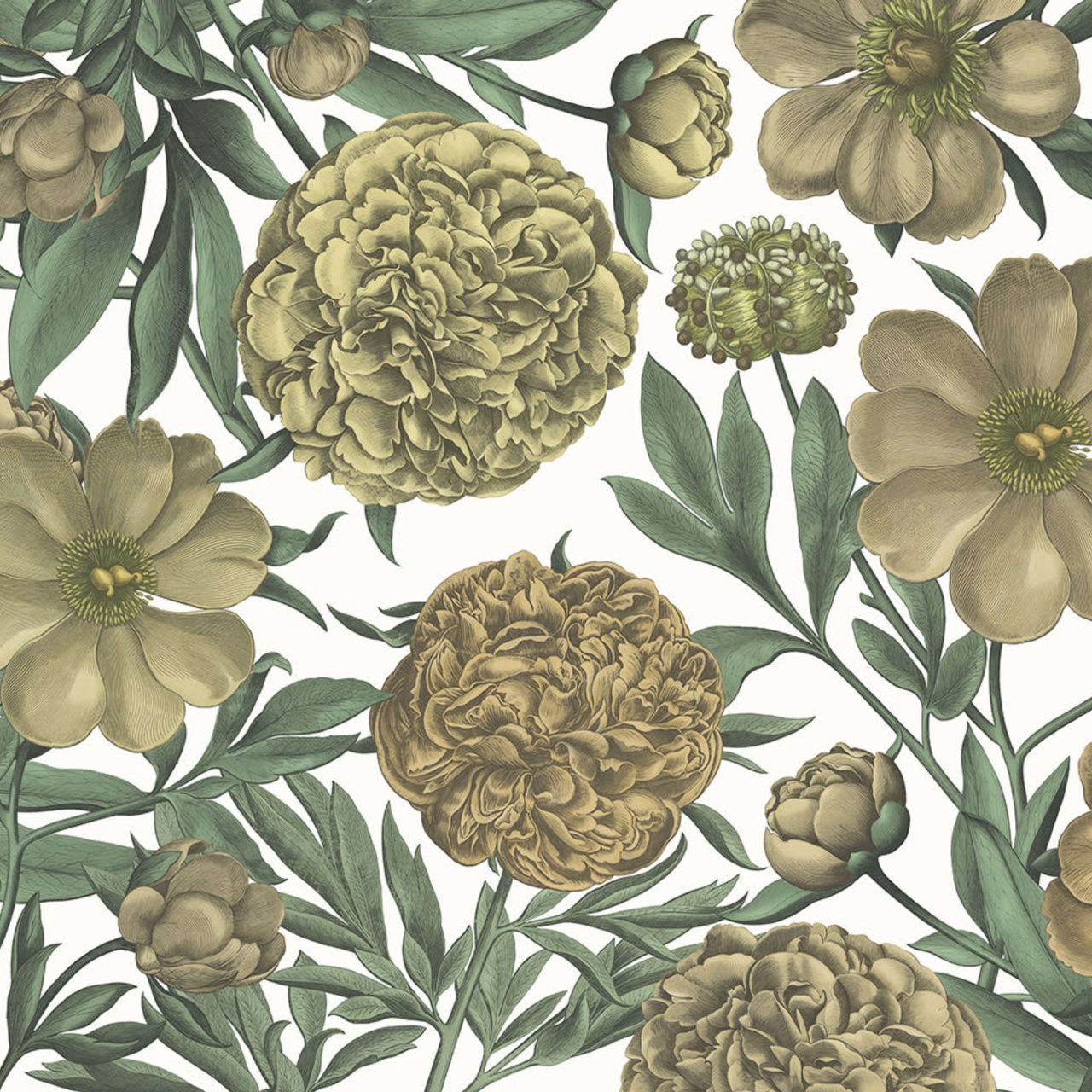 Fototapet, Peony Delight, Saffron, Rebel Walls - 2