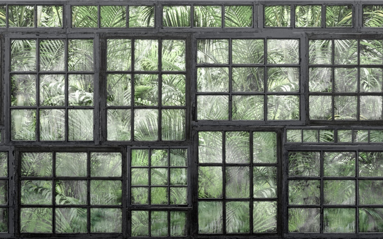 Fototapet, Perspective Jardin, Noir, Rebel Walls - 2