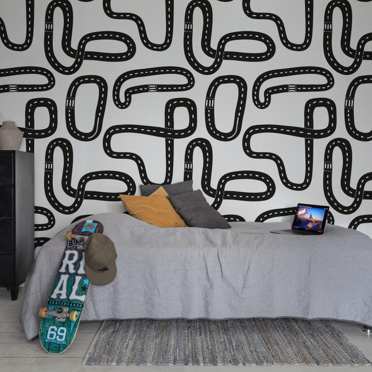 Fototapet, Race Track, Graphite, Rebel Walls - 3