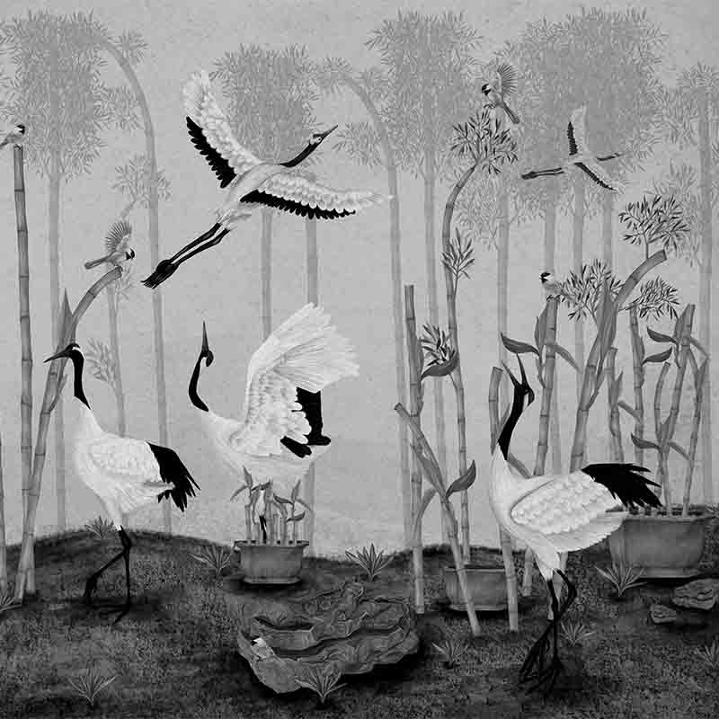 Fototapet Red Crown Sanctuary in Monochrome, VLAdiLA - 2