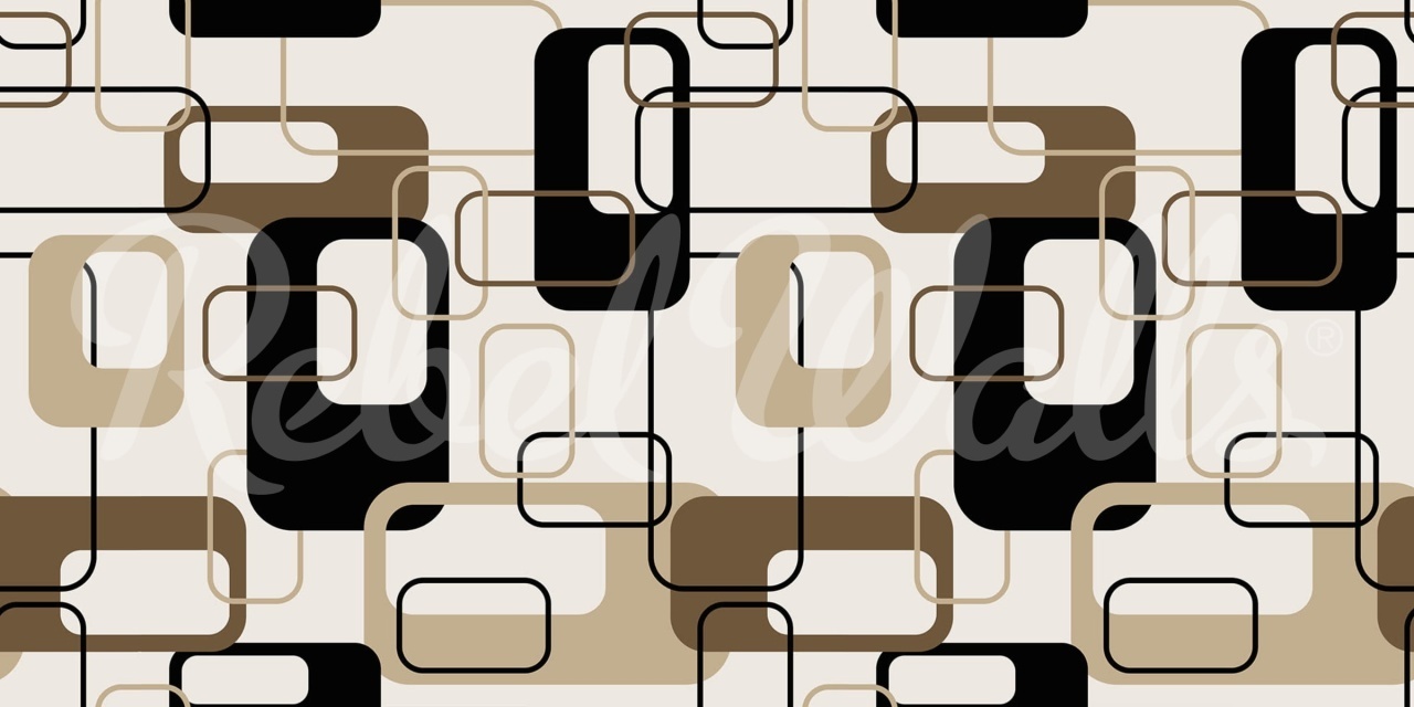Fototapet, Retro Squares, Beige, Rebel Walls - 2