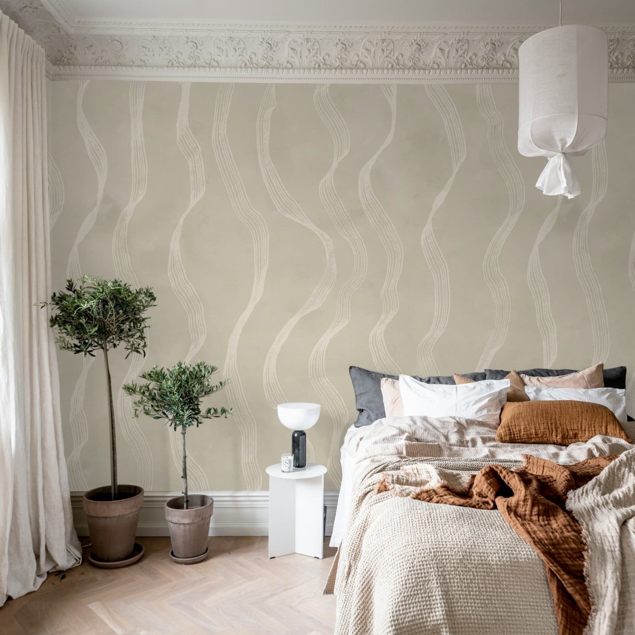 Fototapet, Ribbon Stripe, Beige, Rebel Walls - 3