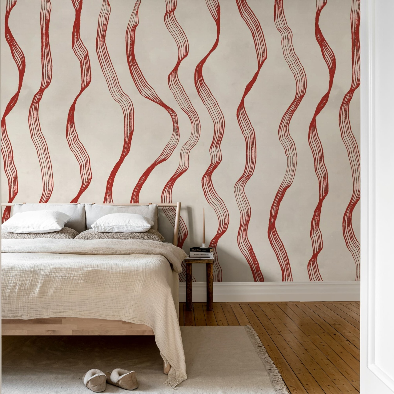 Fototapet, Ribbon Stripe, Red, Rebel Walls - 3