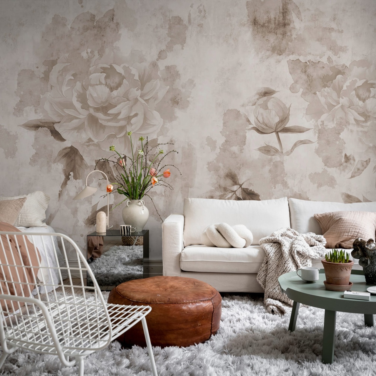 Fototapet, Rose Garden, Gray, Rebel Walls - 3