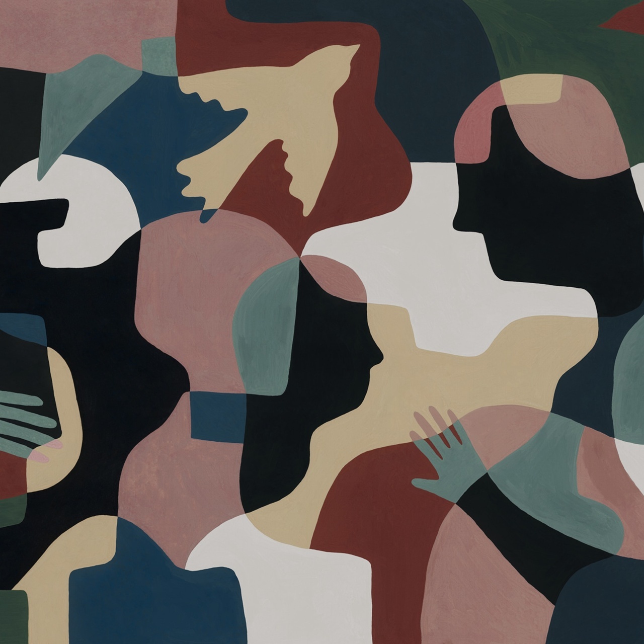 Fototapet, Silent Conversation, Multi, Rebel Walls - 2