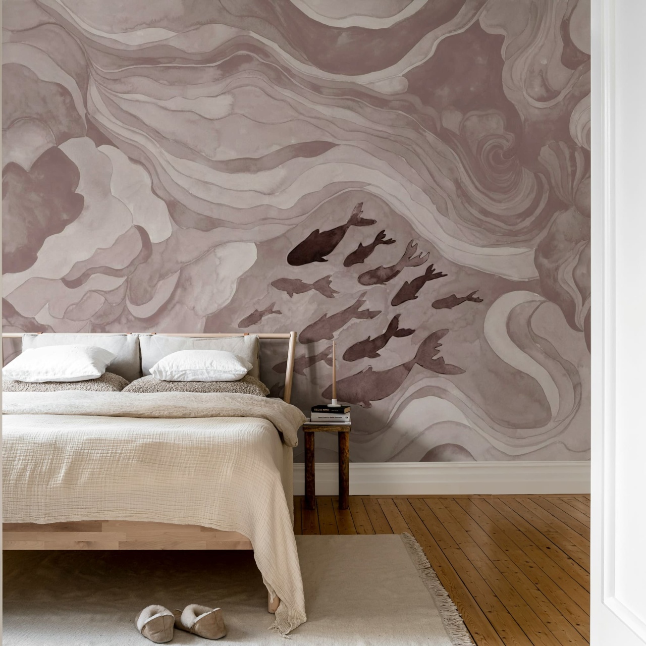 Fototapet, Silent Stream, Pink, Rebel Walls - 3