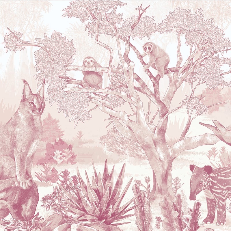 Fototapet Sleepy Meadow in Pink, VLAdiLA - 2
