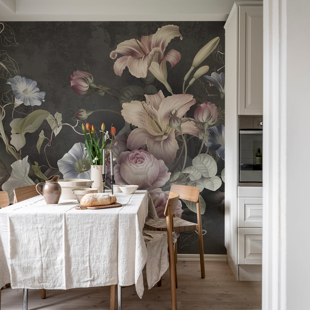 Fototapet, Soft Bouquet, Dark, Rebel Walls - 3