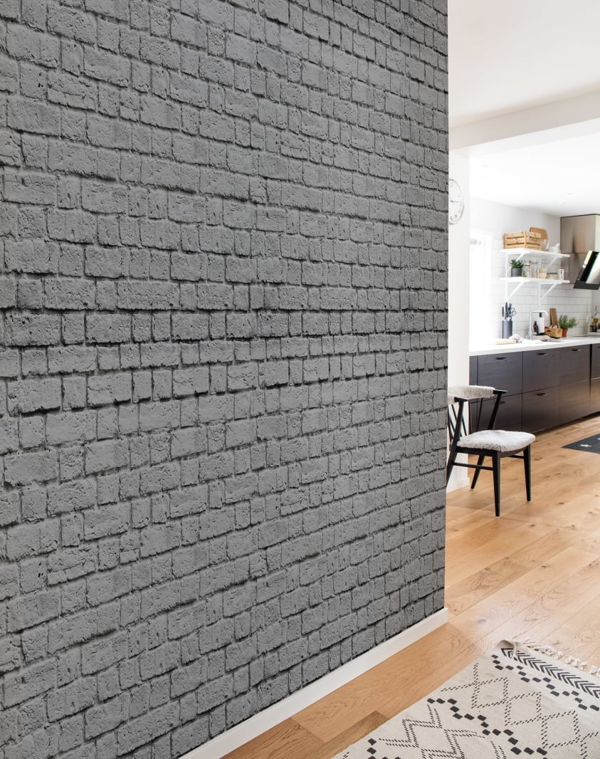 Fototapet, Soft Bricks, Grey, Rebel Walls - 3