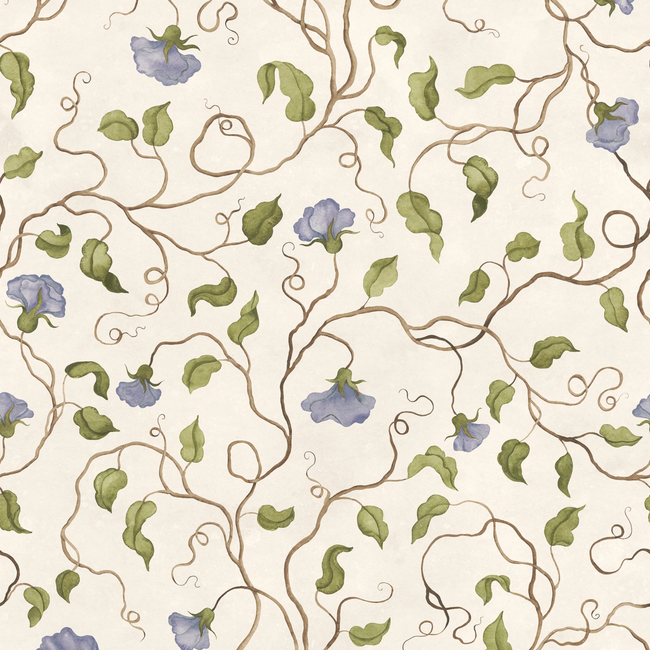 Fototapet, Soft Vines, Blue, Rebel Walls - 2