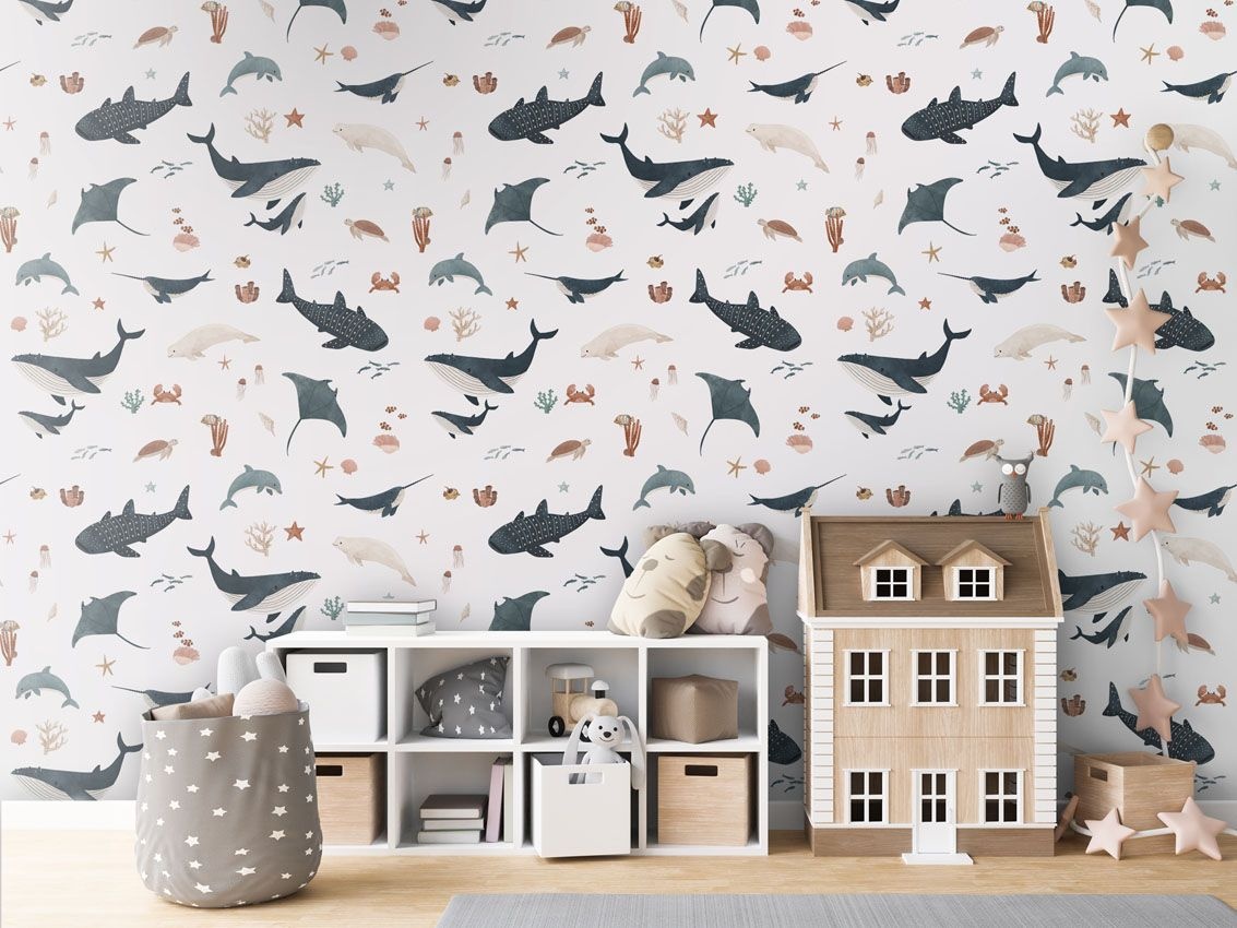 Fototapet Splendid Sea - White, Kikki Belle