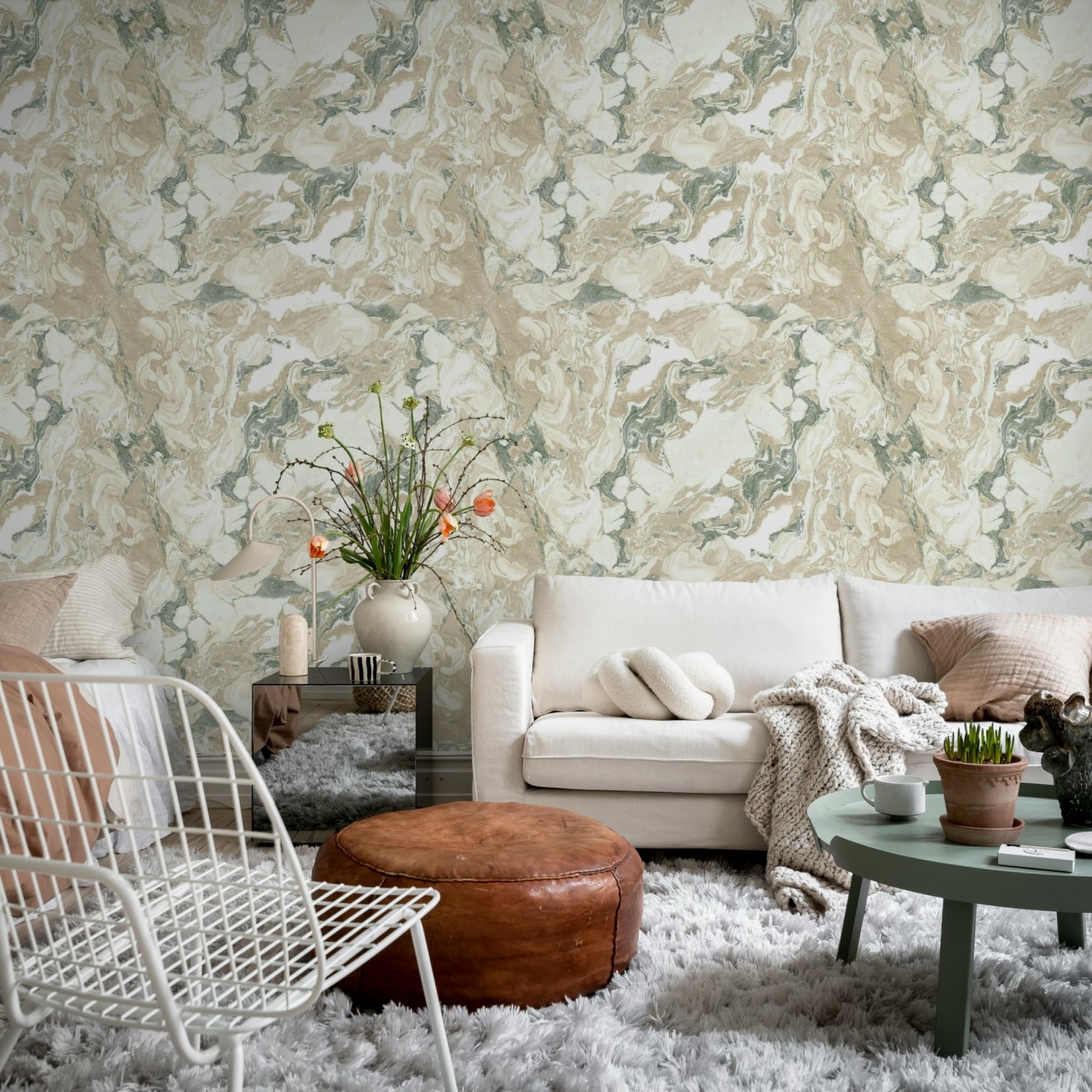 Fototapet, Stone Marble, Beige, Rebel Walls - 3