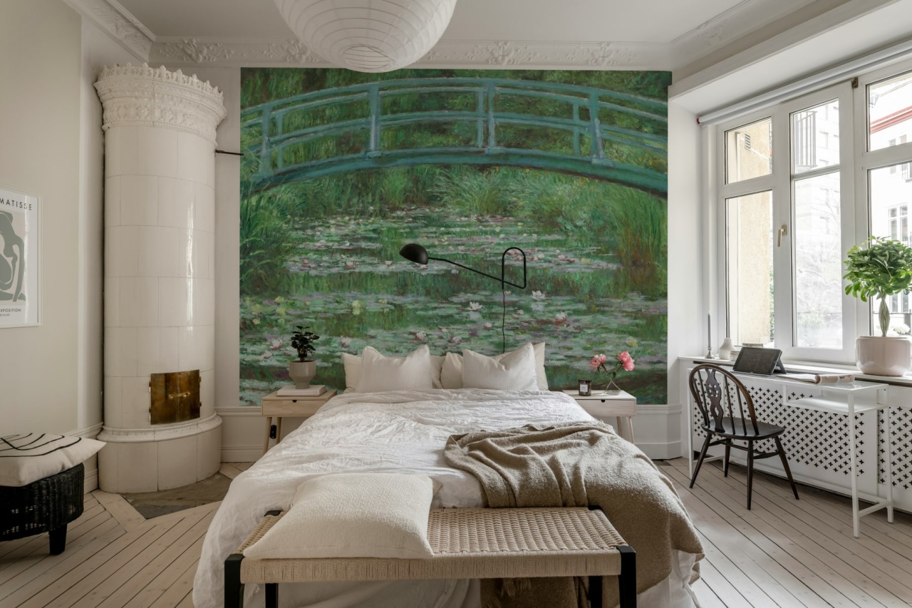 Fototapet, The Japanese Footbridge by Monet, Rebel Walls