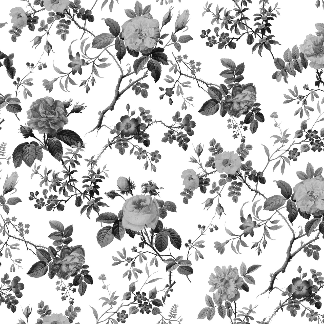 Fototapet, Thorn Rose, Graphite, Rebel Walls - 2