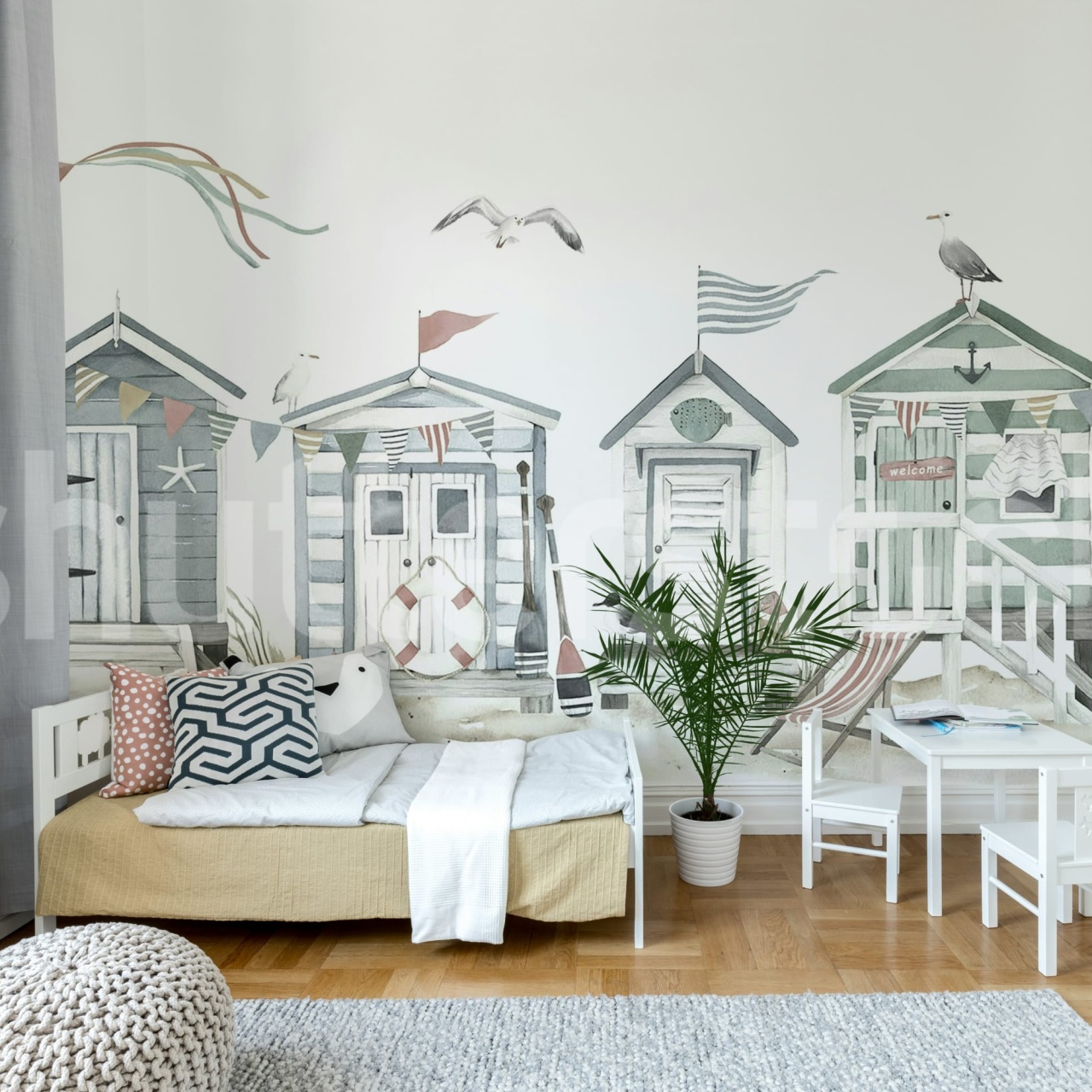 Fototapet, Tiny Beach Houses, Soft, Rebel Walls - 3