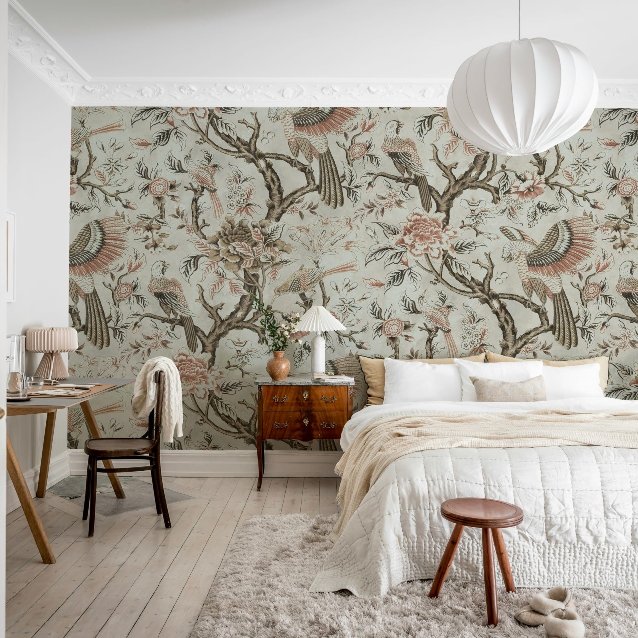 Fototapet, Wings in Bloom, Beige, Rebel Walls