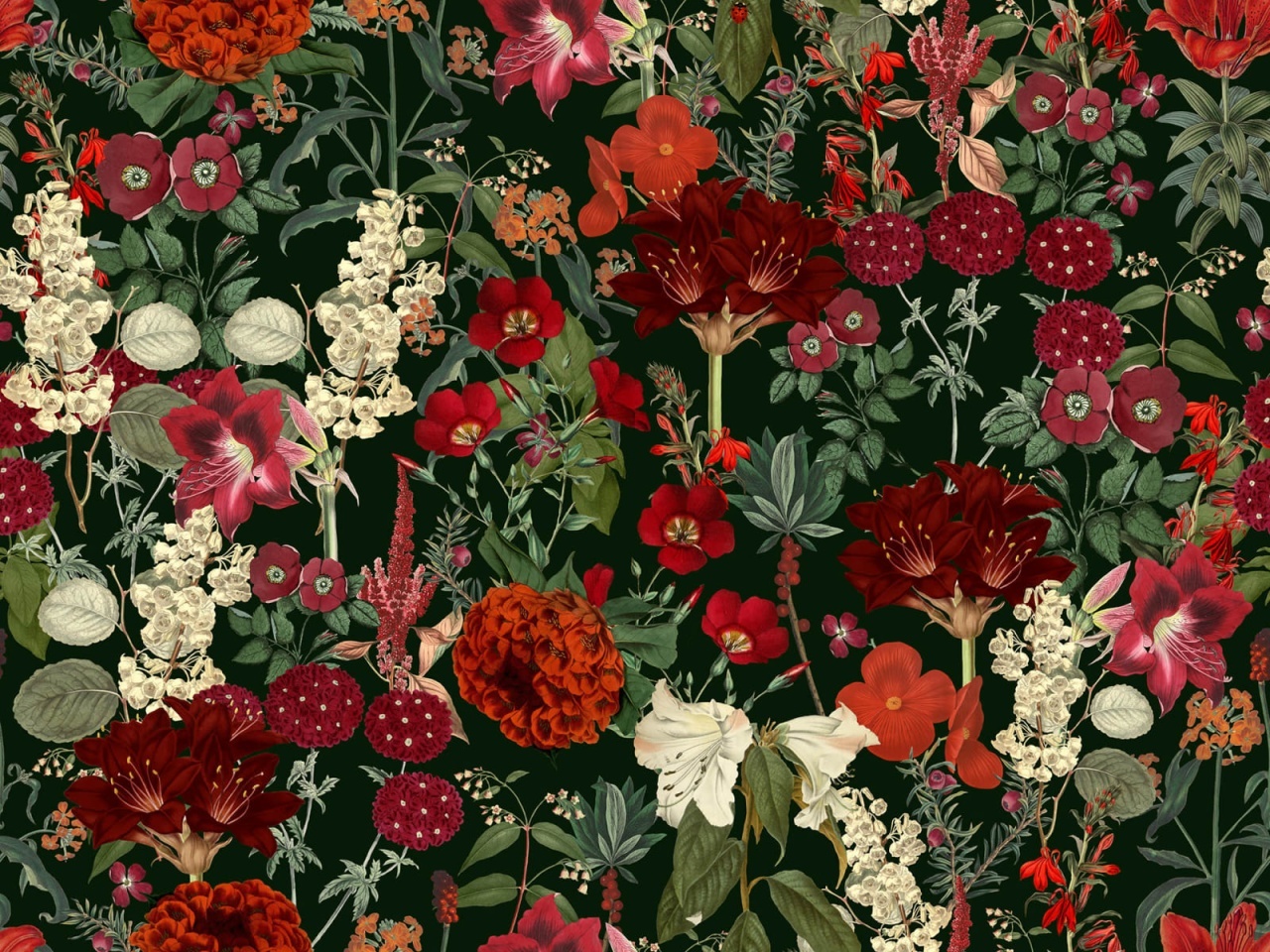 Fototapet, Wintergarden, Red, Rebel Walls - 2