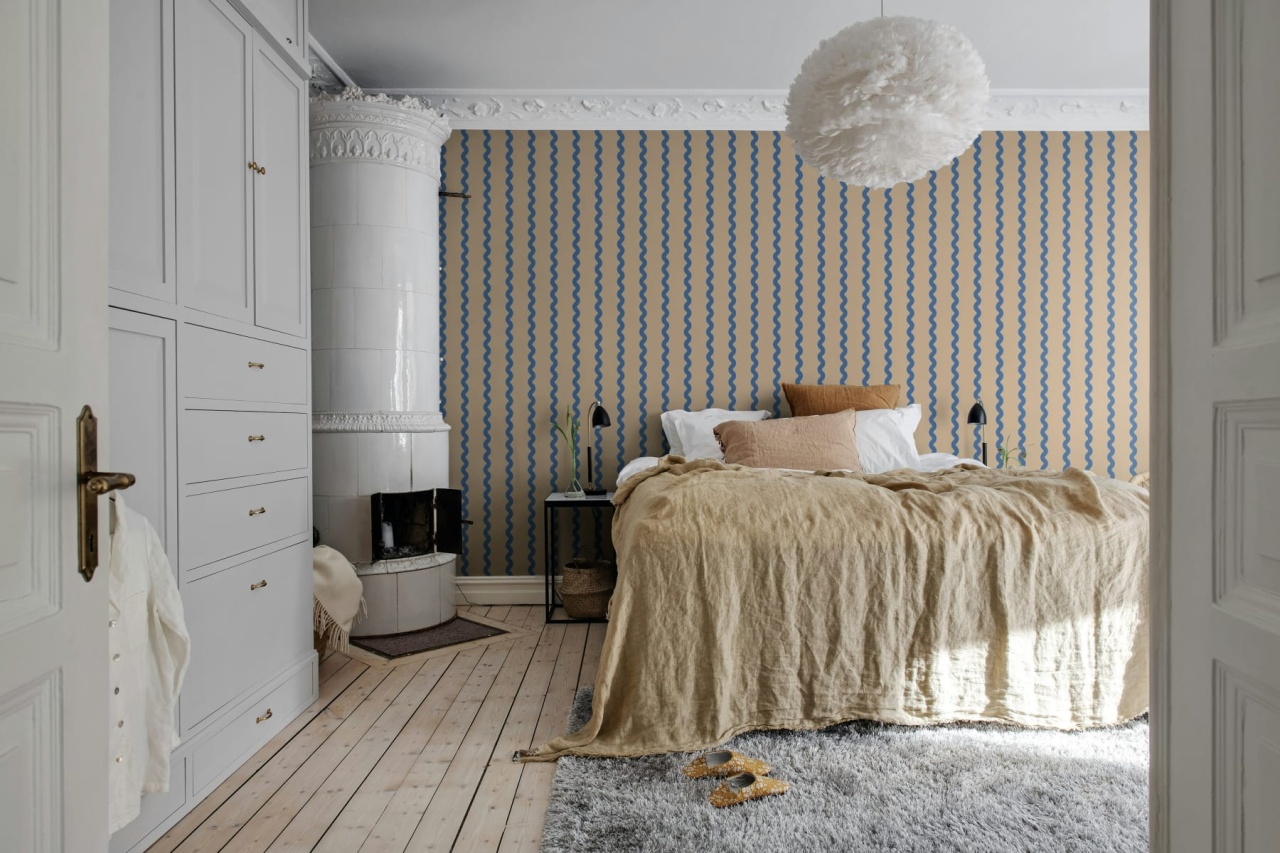 Fototapet, Wobbly Stripe, Blue, Rebel Walls - 3