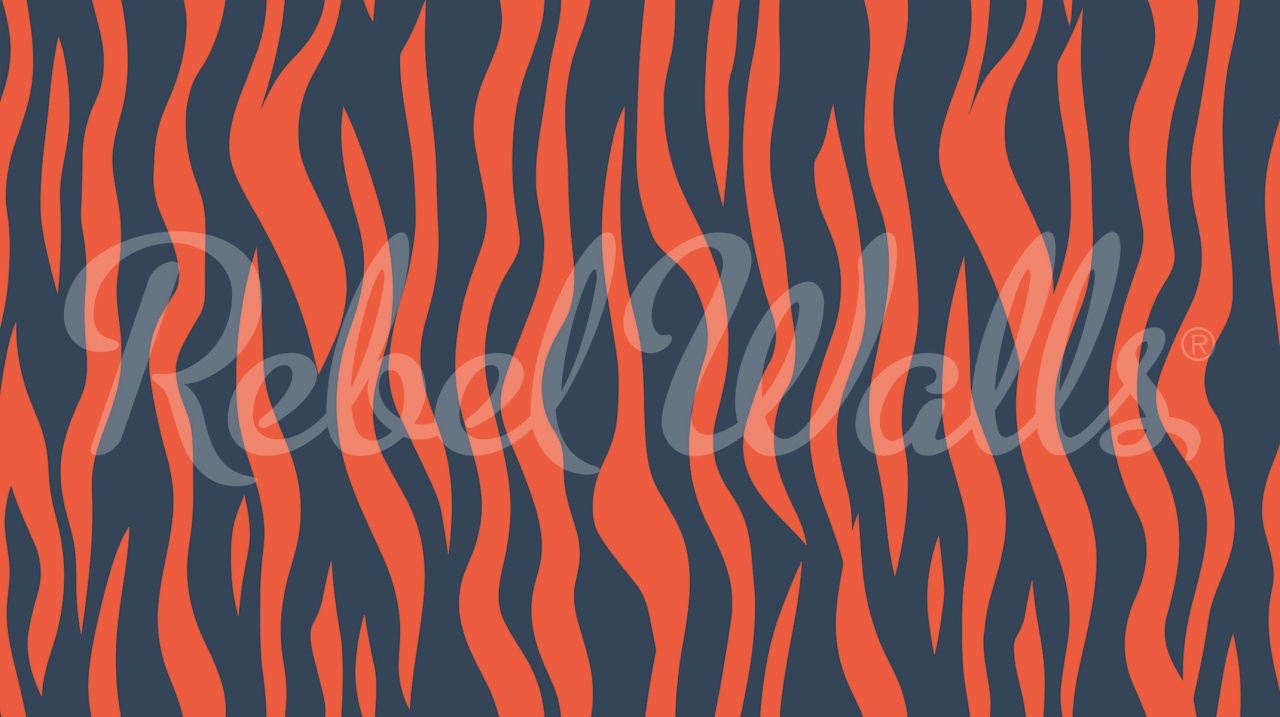 Fototapet, Zebra Lines, Blue & Red, Rebel Walls - 2