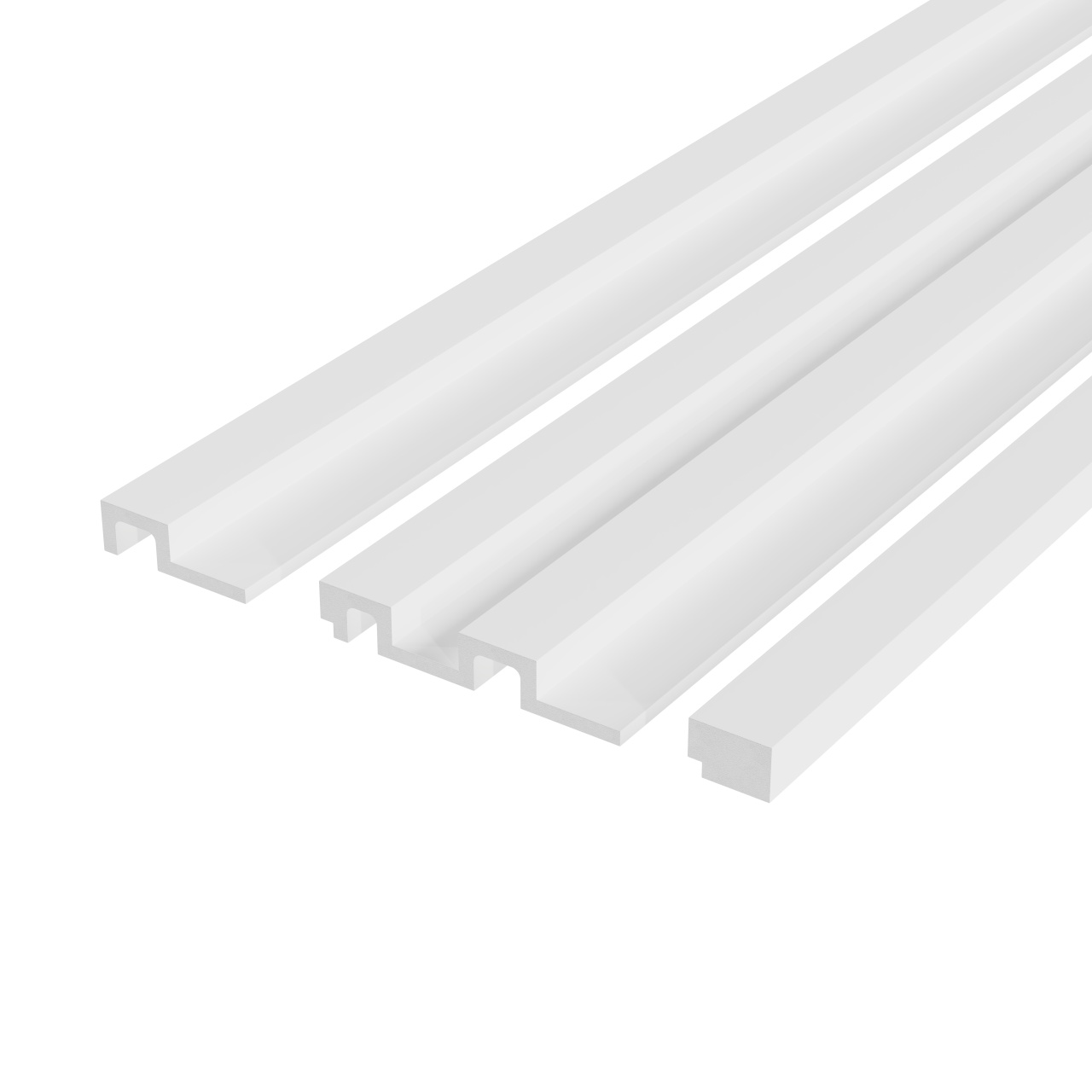 Panou riflaj decorativ 3D, model Steps - 12x2.1x290 cm