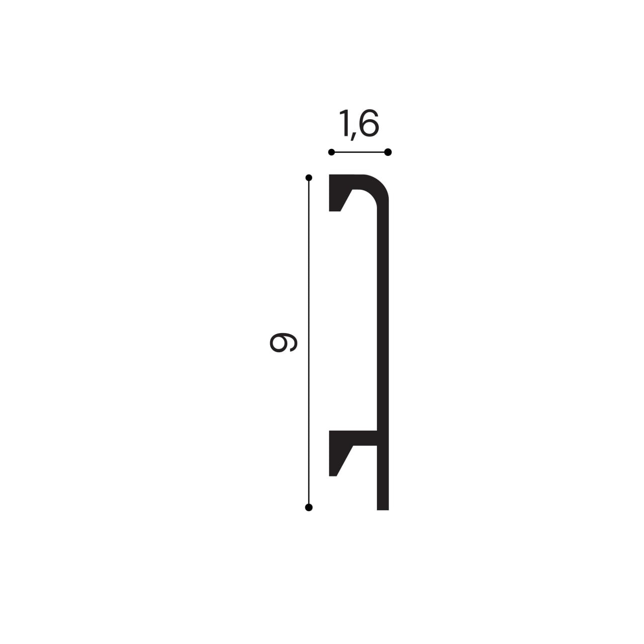 Plinta polimer rigid, Manavi, S30-9x1.6x200 cm — imaginea 2