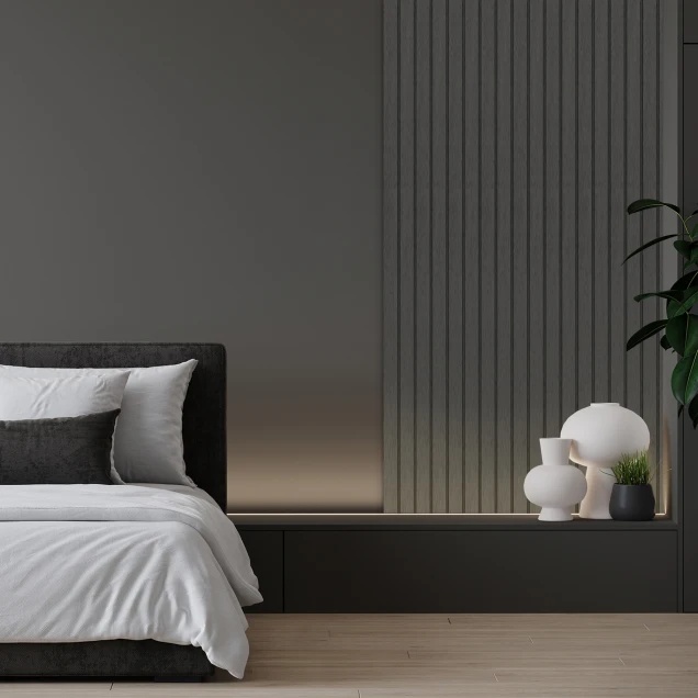 Profil stânga pentru riflaj decorativ Roca, Stormy Grey, 270x8.7cm, Lamelio - 1 | YEO