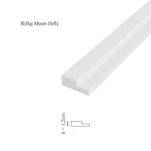 Profil stanga riflaj decorativ, Moon L, 2.8x1.2x290 cm