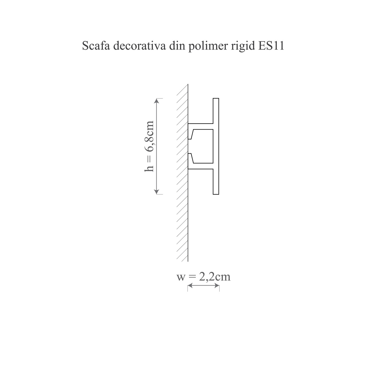 Scafa decorativa ES11 - 6.8x2.2x200 cm - 1 | YEO