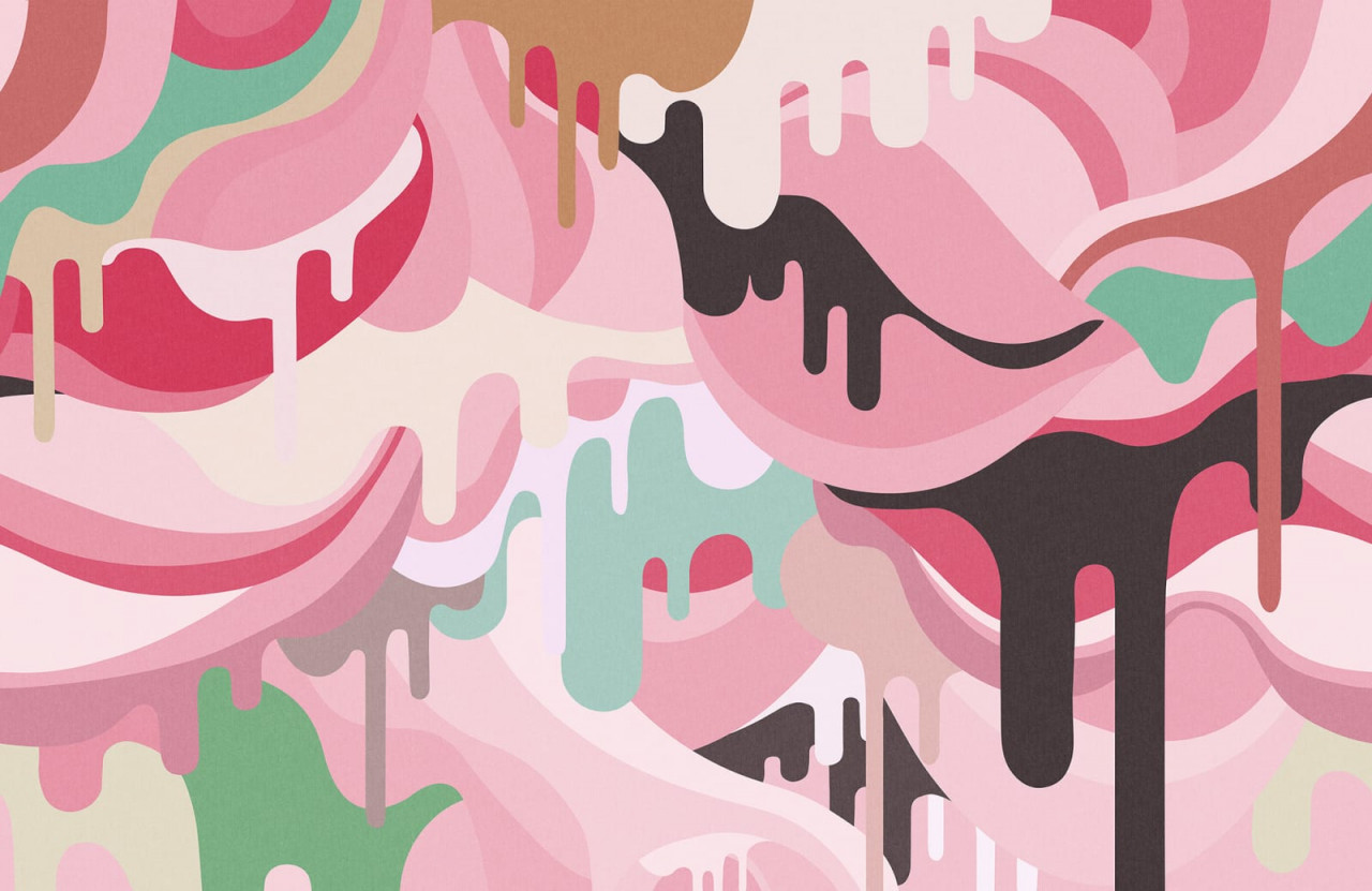 Tapet Dripping Rainbow, Marshmallow, Rebel Walls - 1 | YEO