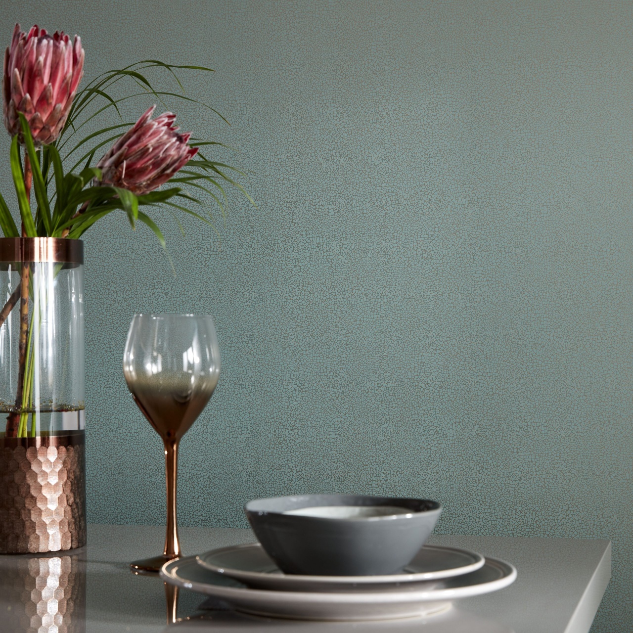 Tapet, Emile, Neo Mint Green Luxury Crackle, 1838 Wallcoverings, 5.3mp / rola