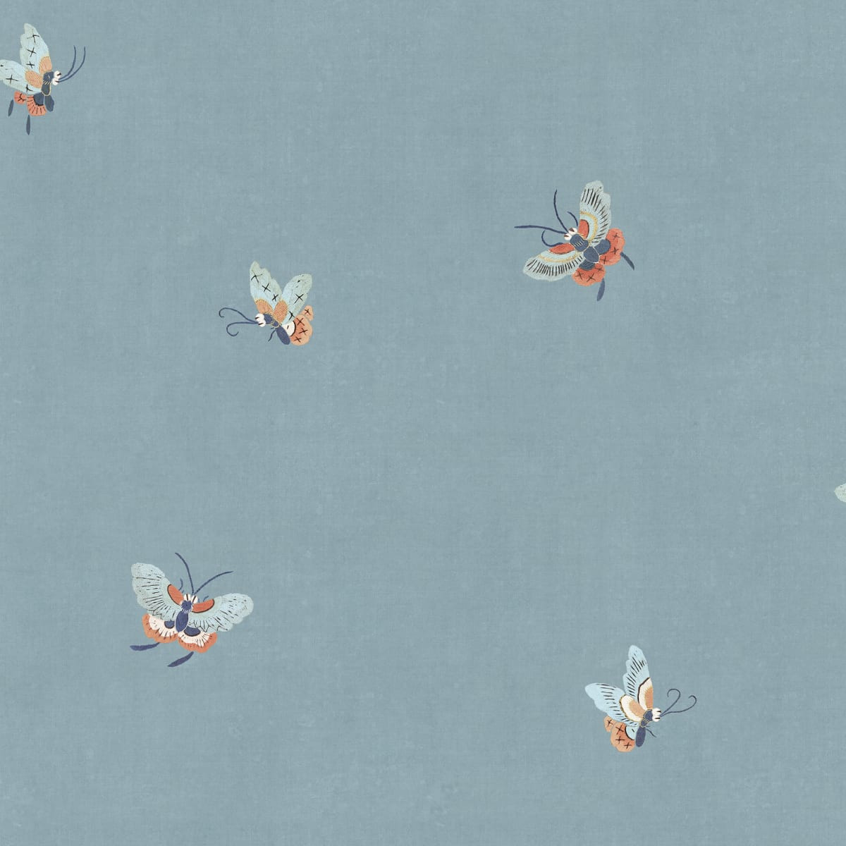 Tapet lavabil Butterflies, Misty Blue, Sandberg, 5.3mp / rola - 1 | YEO