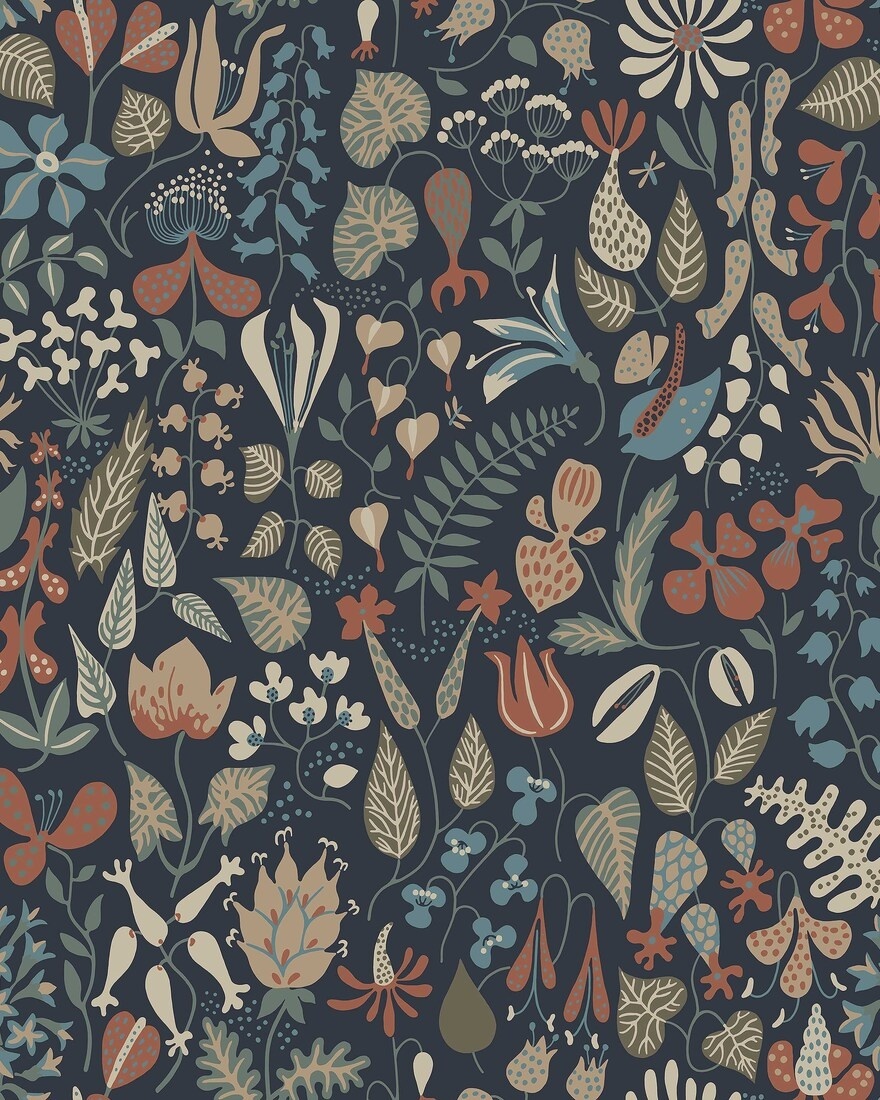 Tapet lavabil, Stig Lindberg Herbarium 1372, 5.3mp / rola — imaginea 4