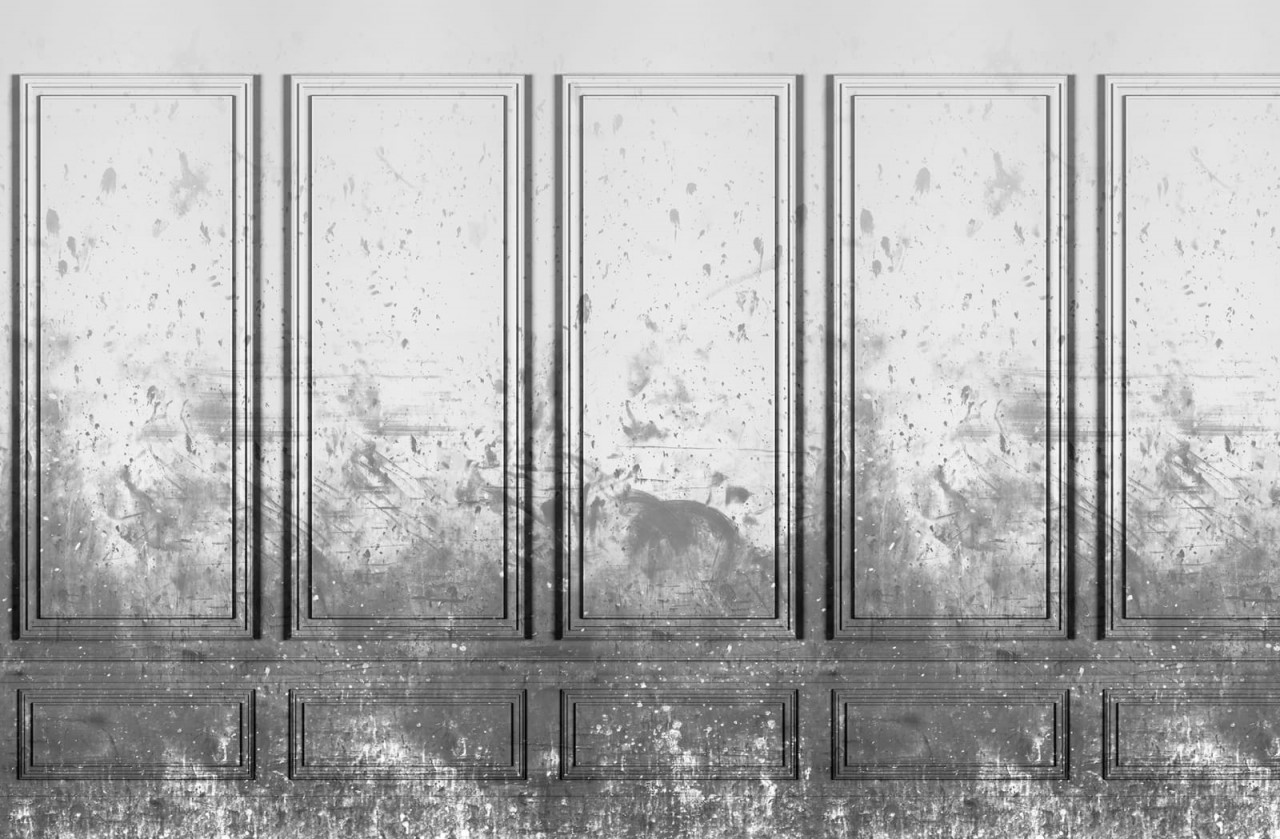 Tapet Patinated Panels, Smoke, Rebel Walls - 1 | YEO
