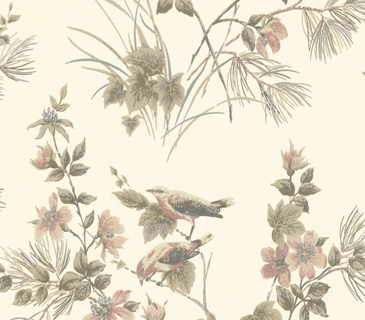 Tapet, Rosemore, Natural Luxury Bird, 1838 Wallcoverings, 5.3mp / rola