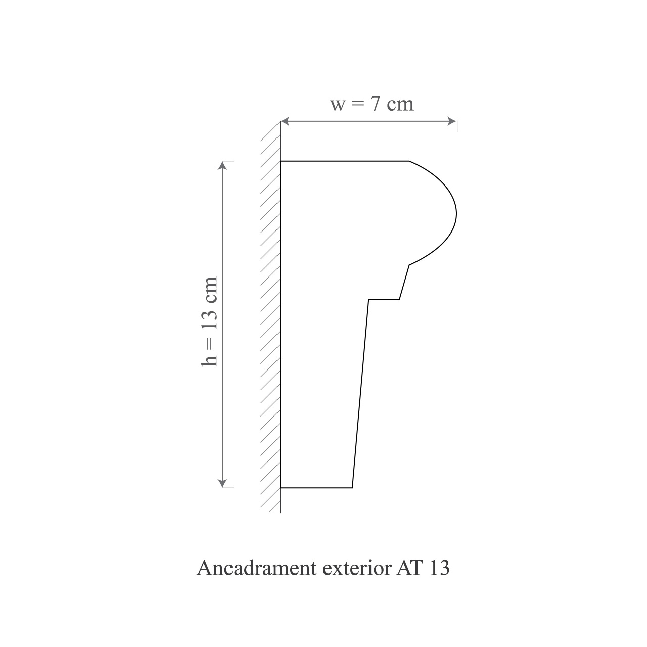 Ancadrament exterior AT13A-13x7x200cm — imaginea 2