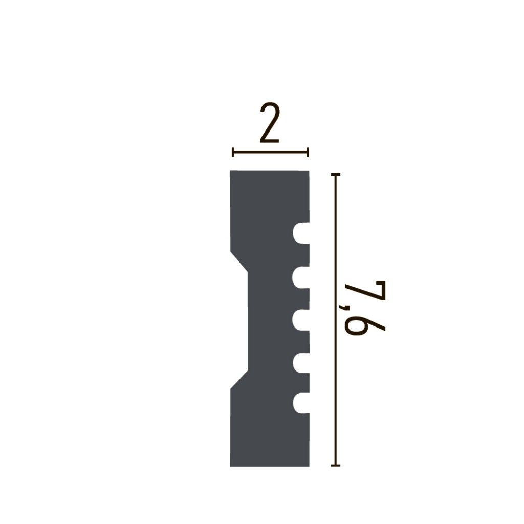 Brau decorativ CR779 - 7.6x2x200 cm - 1 | YEO