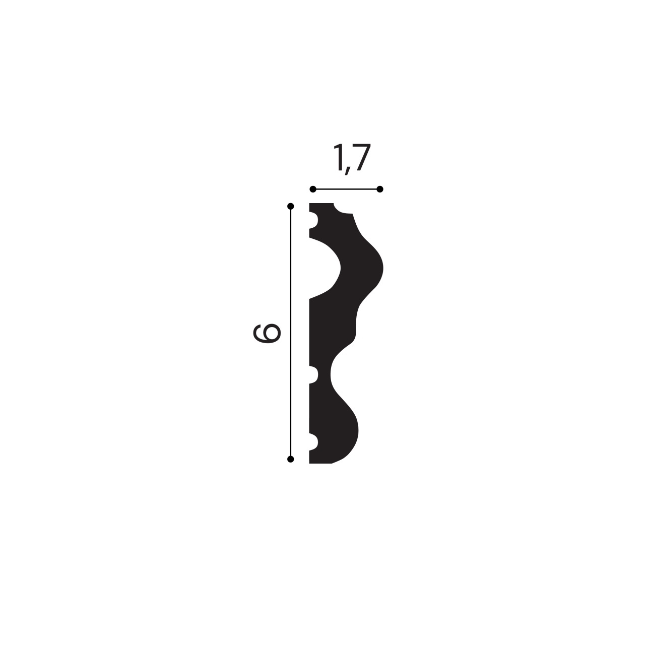 Brau polimer rigid, Manavi, B30 - 6x1.7x200 cm — imaginea 2