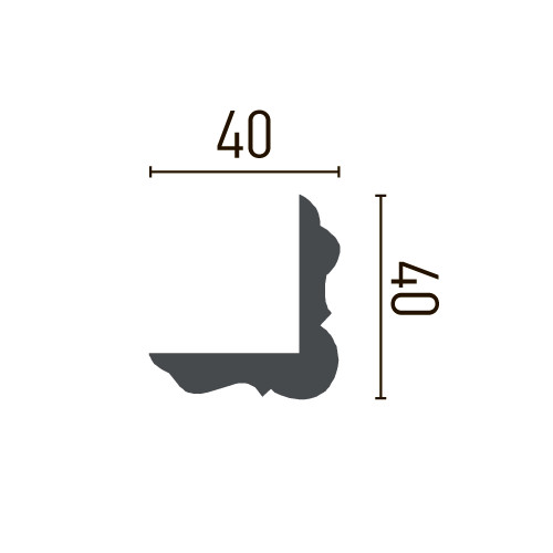 Cornisa decorativa din poliuretan P817 - 4x4x244 cm - 1 | YEO