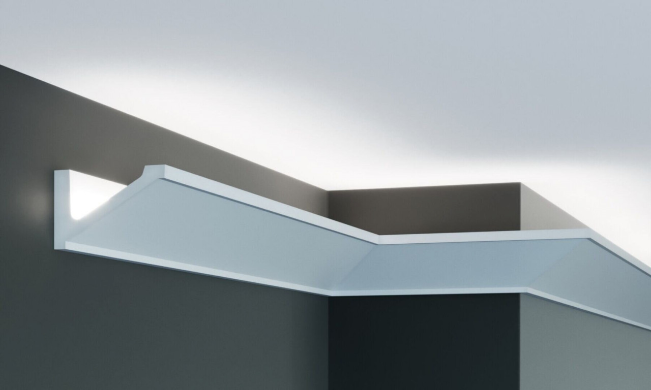 Cornisa decorativa din poliuretan P881 - 8.5x5.5x200 cm - 3 | YEO