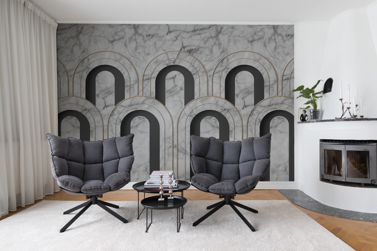 Fototapet, 3D Arch Deco, Marble, Rebel Walls - 3