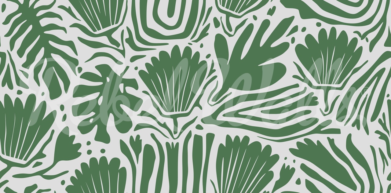 Fototapet, Abstract Blossoms, Green, Rebel Walls - 2