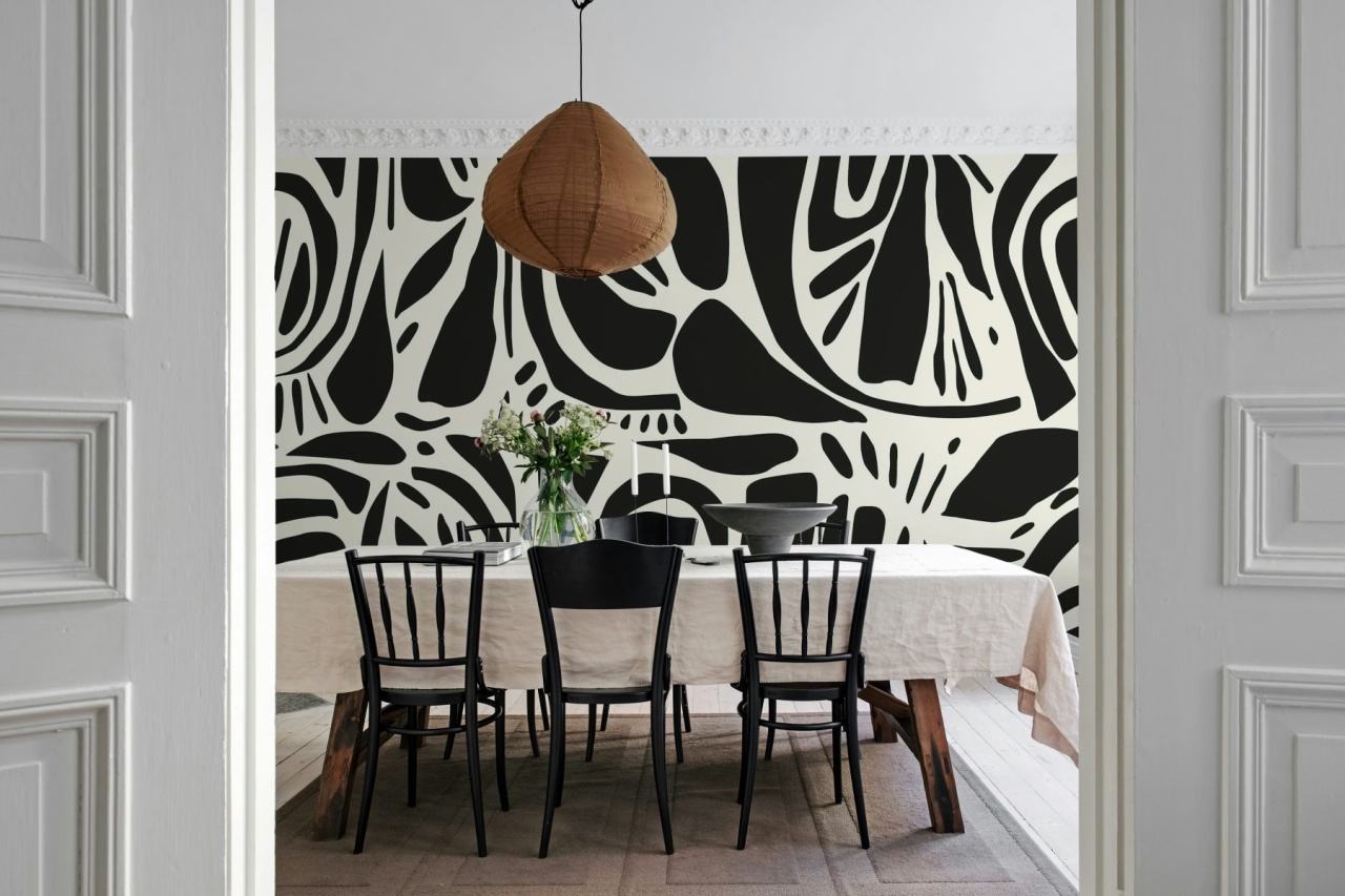 Fototapet, Abstract Forms, Black & White, Rebel Walls - 3