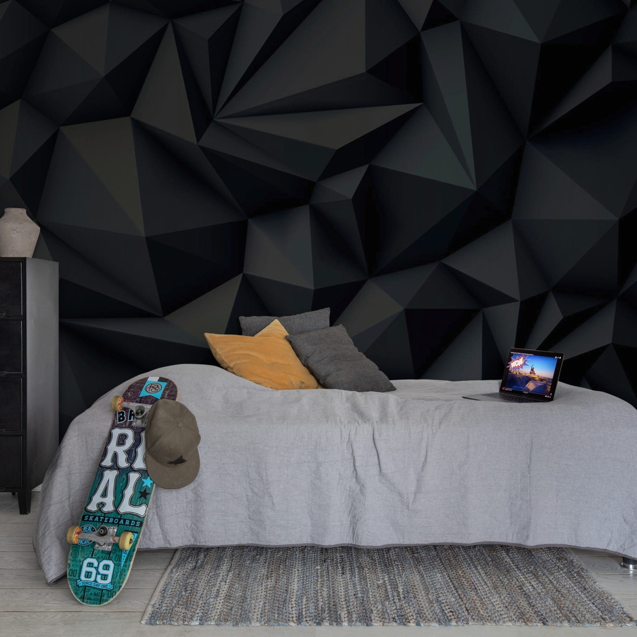 Fototapet, Acoustic Panel, Black, Rebel Walls - 3