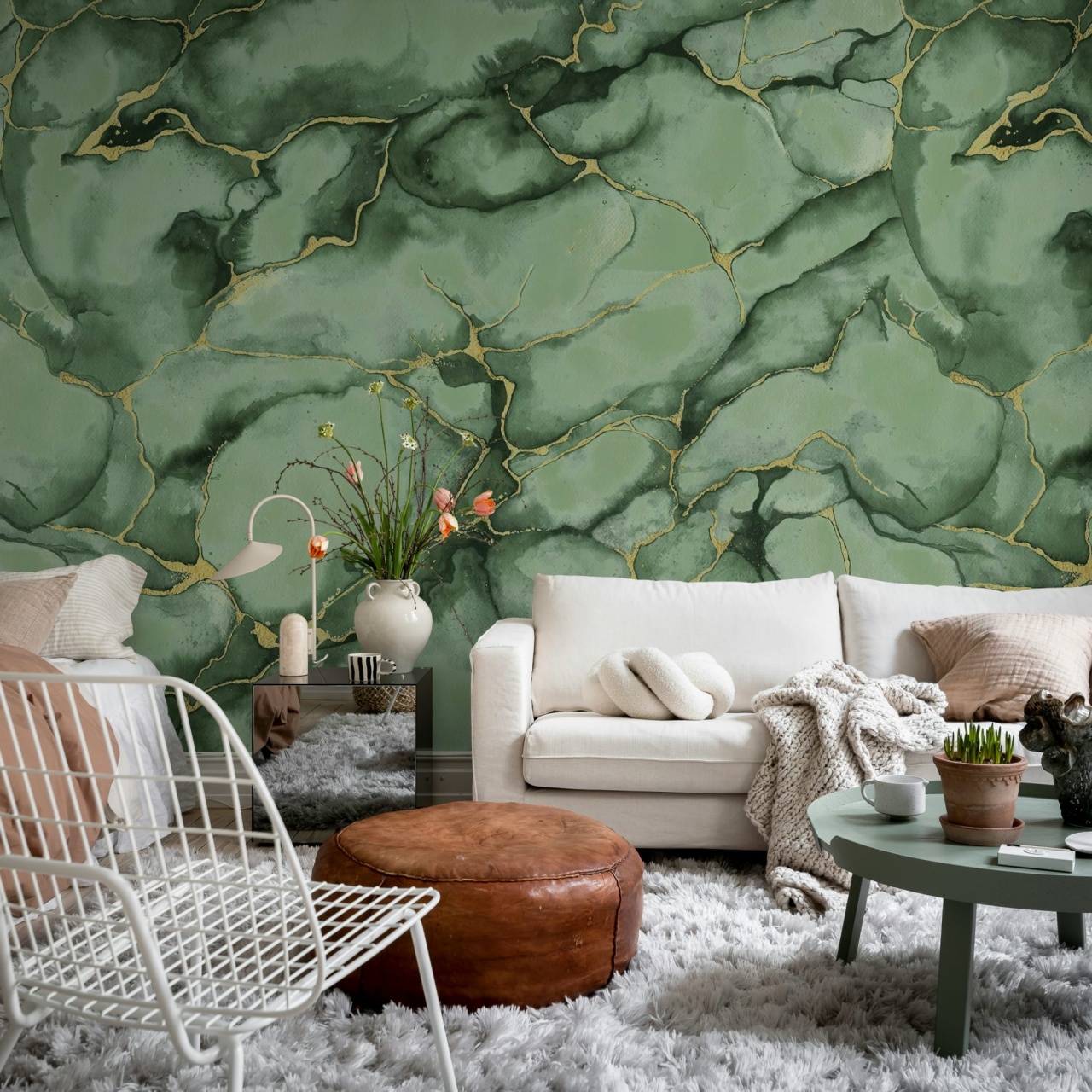 Fototapet, Agate Dreams, Green, Rebel Walls