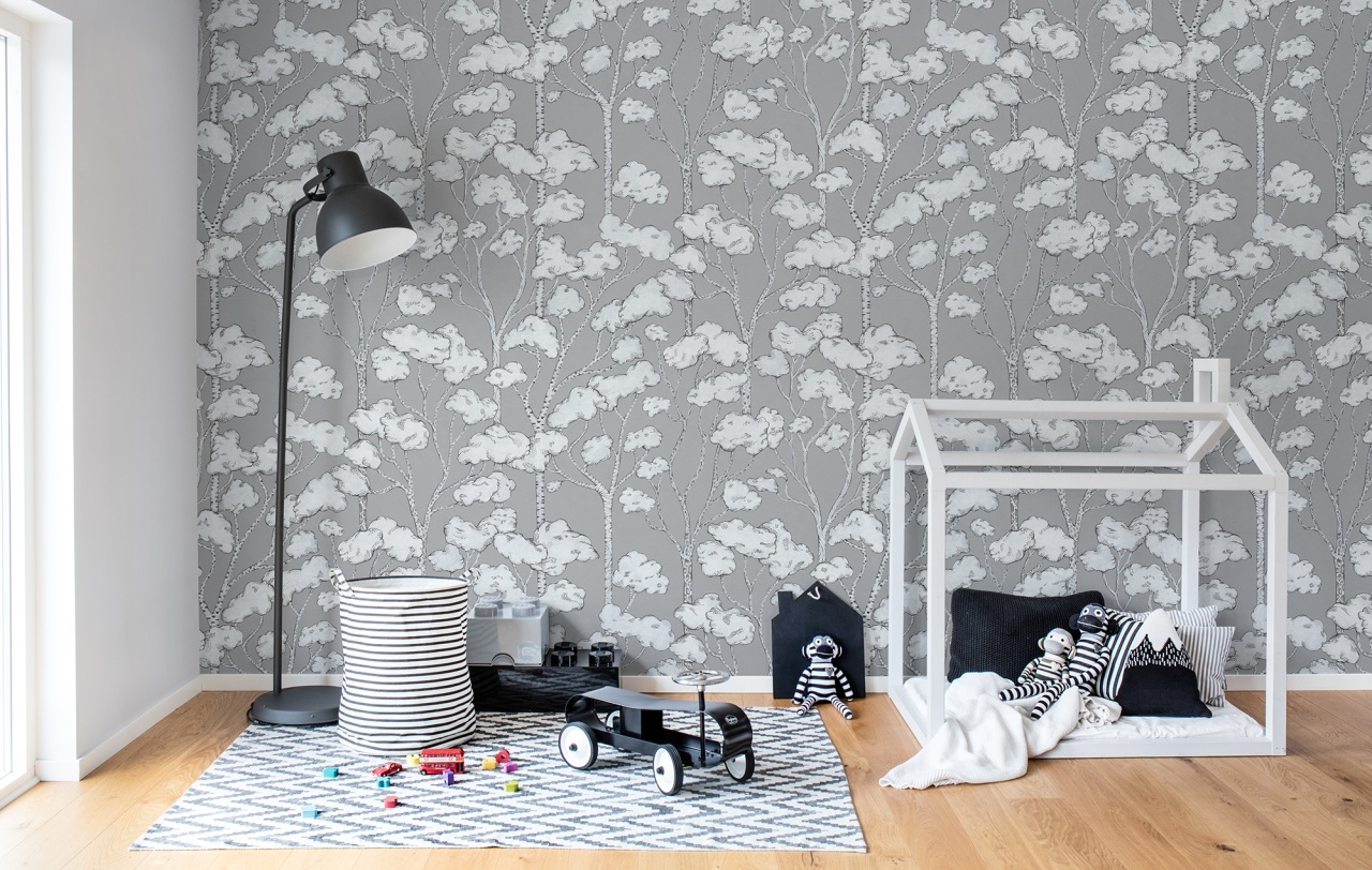 Fototapet, Animal Tree, Grey, Rebel Walls